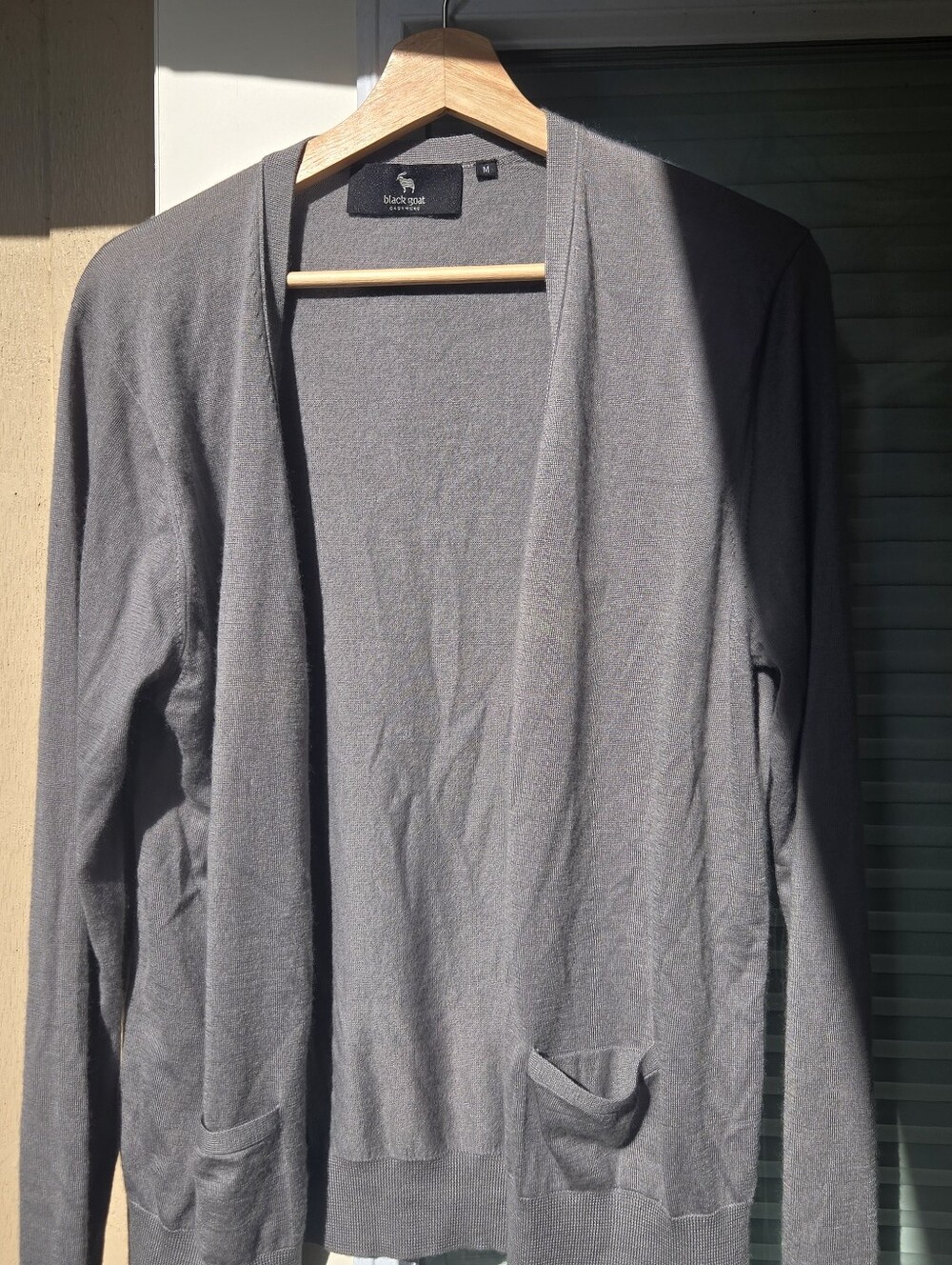 Black Goat Cashmere Cardigan Size M